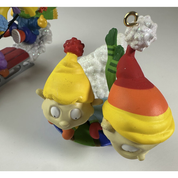 3 Rugrats Christmas Ornaments Tommy Chuckie Angelica Holiday Carlton Cards - Picture 14 of 16
